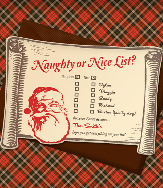 Christmas Invitation Templates with Naughty or Nice List Download & Print