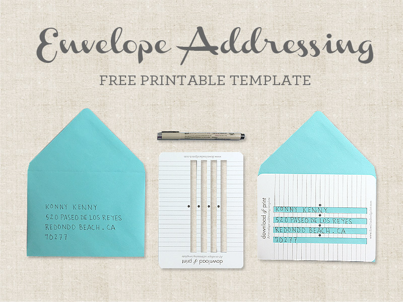 Free Printable Envelope Addressing Template